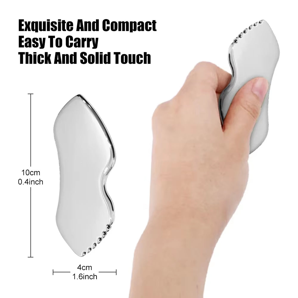 Gua Sha Board Guasha Massage for Face Stainless Steel Body Massager Facial Scraping Plate SPA Guasha Scraper for Neck Back