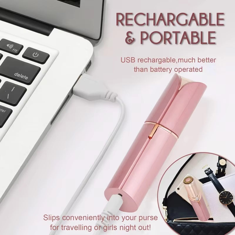 2024 New Epilator Face Hair Removal Lipstick Shaver USB Electric Eyebrow Trimmer Women'S Hair Remover Mini Shaver Epilator