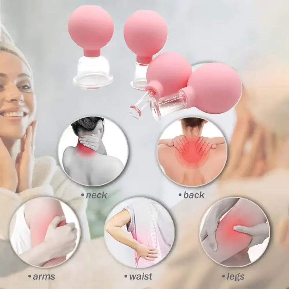 Vacuum Cupping Glass Jar Cellulite Massager for Face Acupuncture Hijama Suction Cup Slimming Fat Burning Health Care Face Sucker