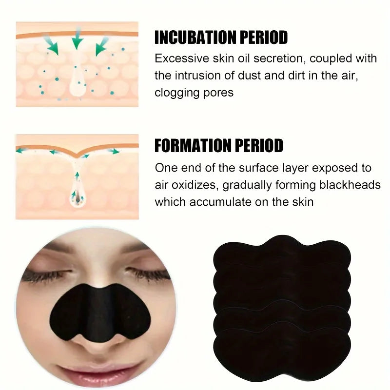 10/50/100 Pieces Blackhead Remover Patches Deep Cleansing - Effective Facial Cleansing to Absorb Facial Blackheads and Pores