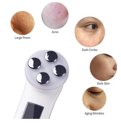 5-IN-1 RF Radio Frequency EMS Electroporation LED Photon Beauty Device Skin Lifting Tighten Anti-Wrinkle Skin Care Face Massager