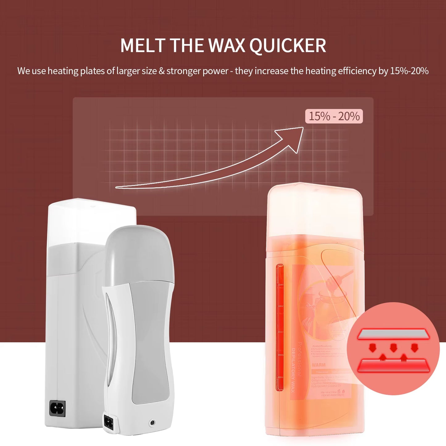 Portable Wax Roller Machine Electric Wax Warmer Depilatory Wax Heater Waxing Leg Warmer Hair Removal Roll on Wax