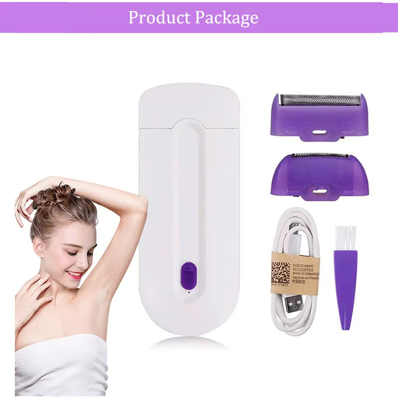 Body Blue-Light Epilator Induction Ladies' Shaver Hair Remover Tool Rotary Electric Automatic Face Leg Bikini Lip Depilator