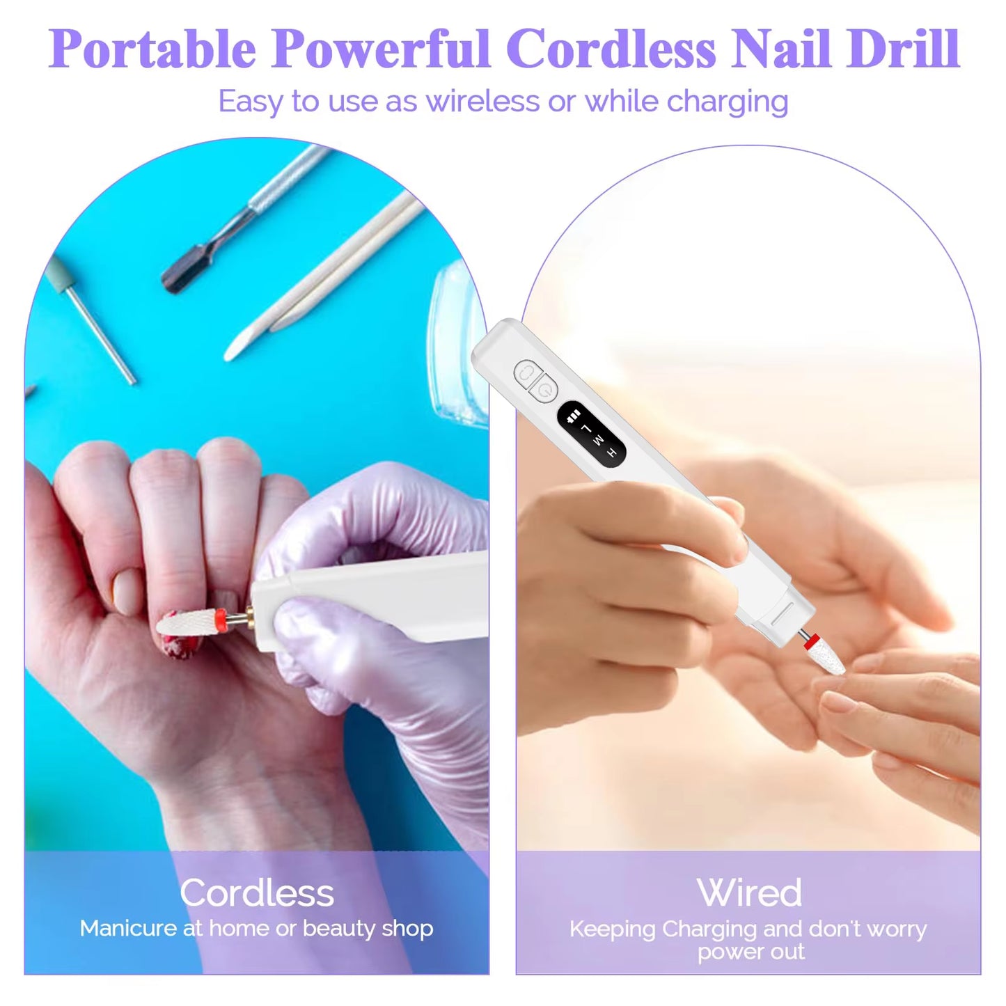 Electric Nail Polisher Drill Bits Professional Nails Grinding Polishing Dead Skin Removal Art Sanding File Pen Manicure Machine