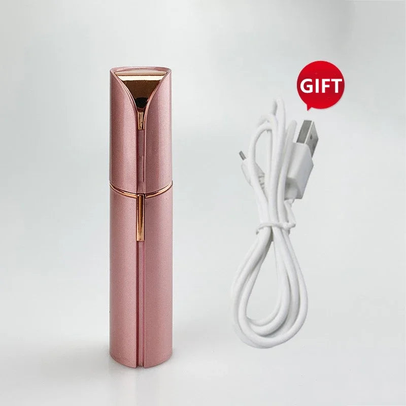 2024 New Epilator Face Hair Removal Lipstick Shaver USB Electric Eyebrow Trimmer Women'S Hair Remover Mini Shaver Epilator